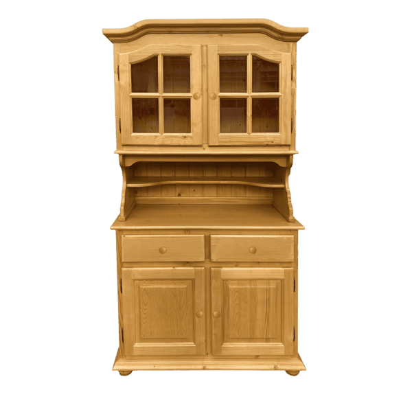 Buffet Chapeau de Gendarme 2+2 Portes et 2 Tiroirs en Pin Massif 113 cm Chamonix meublespin.fr - vente de mobilier et de décoration de style montagne ou chalet- vente de meubles en pin et canapés convertibles - https://meublespin.fr