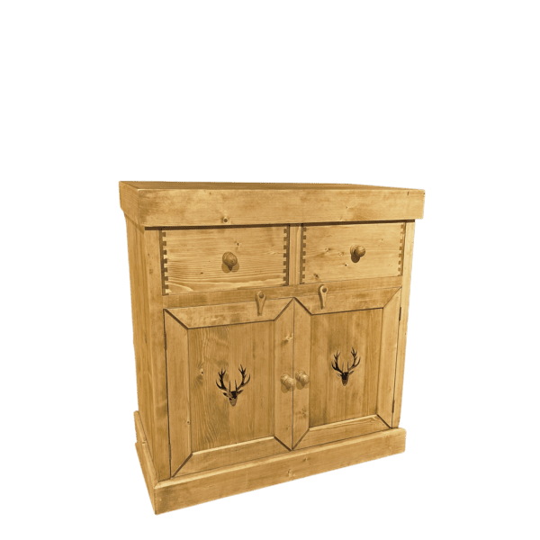 Buffet Bas Cerf 2 Portes + 2 Tiroirs en Pin Massif Buffets & bahuts en bois massif meublespin.fr - vente de mobilier et de décoration de style montagne ou chalet- vente de meubles en pin et canapés convertibles - https://meublespin.fr