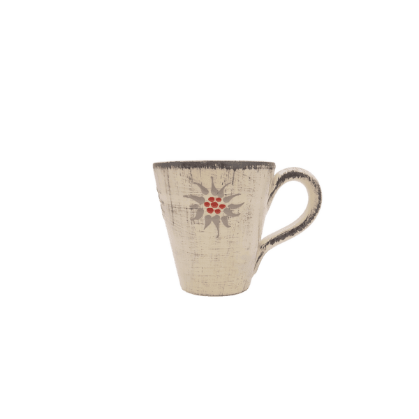 Mug Conique Edelweiss Gris Vaisselle Edelweiss meublespin.fr - vente de mobilier et de décoration de style montagne ou chalet- vente de meubles en pin et canapés convertibles - https://meublespin.fr